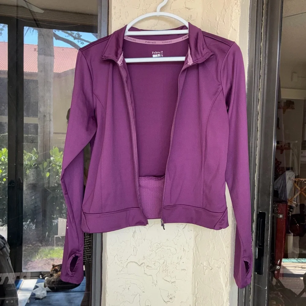 Hind Plum Zip-Up Lightweight Workout Jacket - Picture 6 of 10